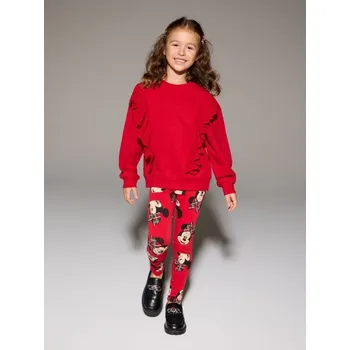 Dívčí mikina Sinsay - Mikina s kulatým výstřihem - červená - 281GQ-33X - 281GQ-33X-104