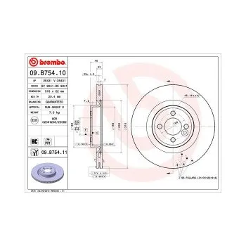 Brzdový kotouč BREMBO 09.B754.11 Brzdový kotouč Doprava Zdarma! Brembo UV-COATED Tři inovace v jednom UV ochrana lesklý kovový efekt a úcta k životnímu prostředí tři mimořádné funkce brzdových kotoučů Brembo UV-COATED Hlavní výhody technologie