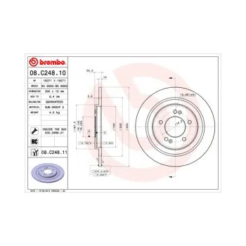 Brzdový kotouč BREMBO 08.C248.11 Brzdový kotouč Doprava Zdarma! Brembo UV-COATED Tři inovace v jednom UV ochrana lesklý kovový efekt a úcta k životnímu prostředí tři mimořádné funkce brzdových kotoučů Brembo UV-COATED Hlavní výhody technologie