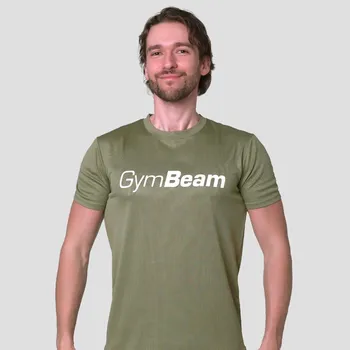 Pánské tričko GymBeam Mesh T-Shirt Essence Green XL zelená
