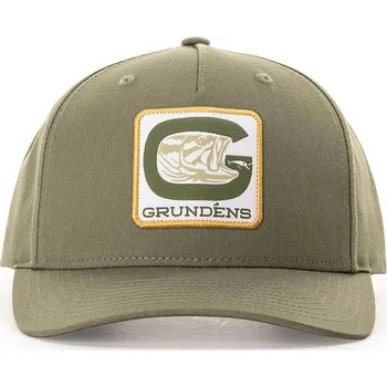 Rybářské oblečení Kšiltovka GRUNDÉNS Bass Trucker - Army Olive - Color: Army Olive
