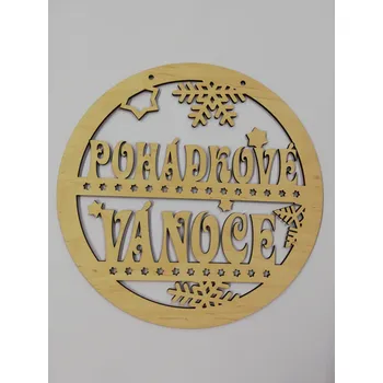 Vánoční dekorace Cedulka - kruh 28cm - Pohádkové Vánoce
