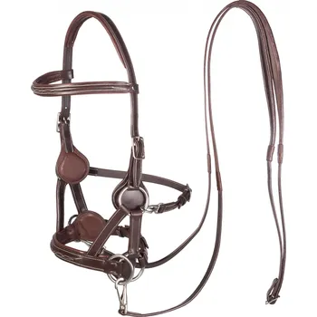 F.R.A. Uzdečka bezudidlová Sidepull Flandy F.R.A., hnědá PONY