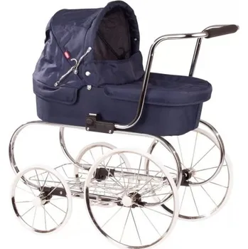 Kočárek pro panenku Götz klasický kočárek pro panenky tmavomodrý