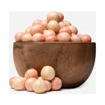 Křupavé kuličky v bílé čokoládě a malinami 250 g