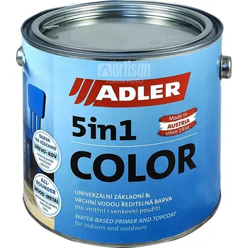 barva a nátěr na dřevo ADLER 5in1 Color - univerzální vodou ředitelná barva 2.5 l N