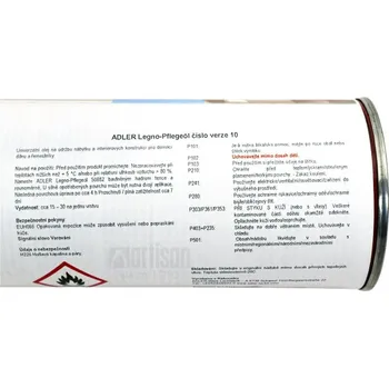 barva a nátěr na dřevo ADLER Legno Reiniger - čisticí prostředek na olejované podla