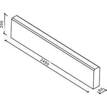 Příslušenství pro plot Podhrabová deska betonová 2450x200x50 mm