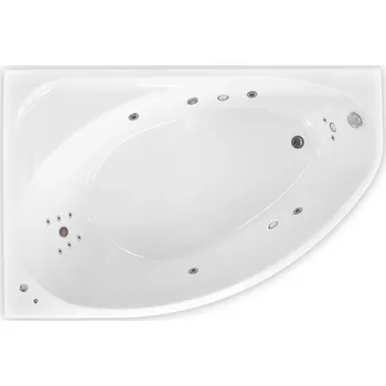 Vana ARTTEC DREAM SURF + CHROMO 170 x 110 cm hydromasážní akrylátová vana LEVÁ, PAN04722L