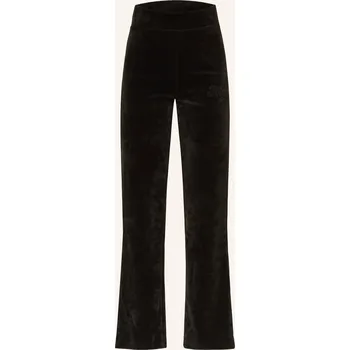 Dámské kalhoty Hugo Dámské Kalhoty Bootcut Nessa Z Velur, černá, 34