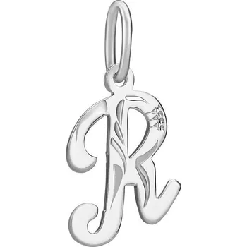 Přívěsek Zlatý přívěsek písmeno R z bílého zlata SILVEGOB10289RGW