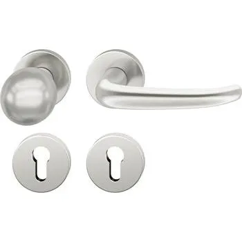 Stavební výplň FSB požární dveřní kování 76 1023, klika-koule, AGL DIN PZ, pravá, stříbrný elox