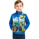 KUGO CHLAPECKÁ MIKINA S TRAKTOREM MODRÁ - PT2513 Velikost: 98, Barva: Modrá