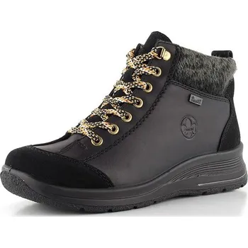 Dámské kozačky Rieker šněrovací kotník s membránou černý L7700-00 - 38 | P665394