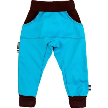 tyrkysové rostoucí softshellové kalhoty - 1-3 roky