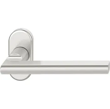 Dveřní kování FSB klika pro rámové dveře 09 1035 pružina B oválná rozeta hliník stříbrný