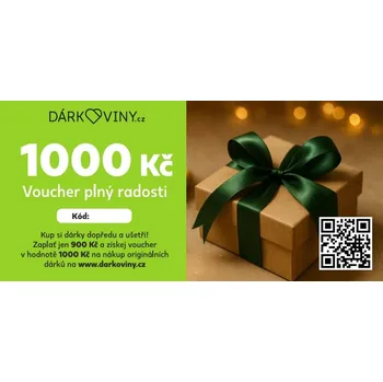 Dárkový potravinový koš Voucher 1000Kč Plný radosti