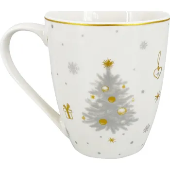by inspire Vánoční hrnek Stříbrná Koleda 300 ml, stříbrná/zlatá