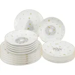 by inspire 18dílná vánoční sada talířů Stříbrná Koleda, stříbrná/zlatá