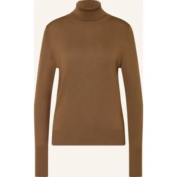 Dámský svetr Windsor. Dámský Svetr S Rolákem Z Merino Vlny, koňaková, 46