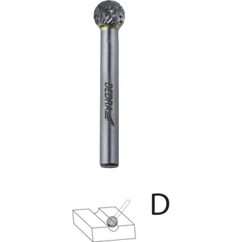 Příslušenství k vrtačce Kulatá stopková fréza D 12x10mm, stopka 6mm DEDRA 07F633