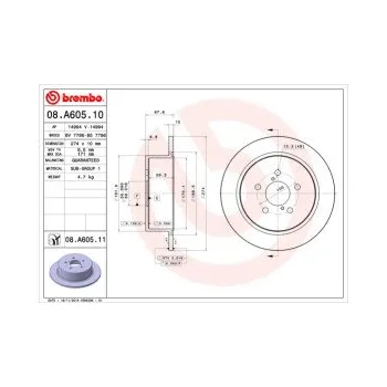 Brzdový kotouč BREMBO 08.A605.11 Brzdový kotouč Doprava Zdarma! Brembo UV-COATED Tři inovace v jednom UV ochrana lesklý kovový efekt a úcta k životnímu prostředí tři mimořádné funkce brzdových kotoučů Brembo UV-COATED Hlavní výhody technologie