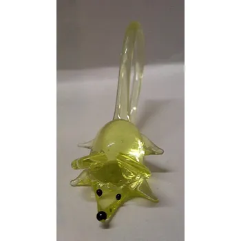 Myš skleněná na zavěšení za ocásek na sklenici