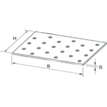 Tesařské kování Děrovaná styčníková deska 160x380x2mm