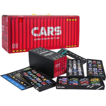 autíčko RKToys Sada autíček s garáží 48 vozidel kontejner