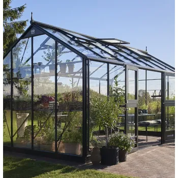 Zahradní altán Juliana Jubii 60 3,7 m x 3,0 m, černá, kalené sklo 3 mm | sleva 3% | cena za ks