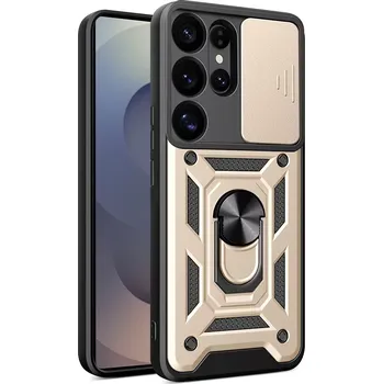 Pouzdro na mobilní telefon Kryt Samsung Galaxy S25 Ultra Techsuit CamShield Pro gold