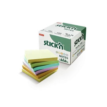 Stick'n by Hopax FSC 21895 Samolepicí bločky 76x76 mm, 6x100 lístků, mix barev