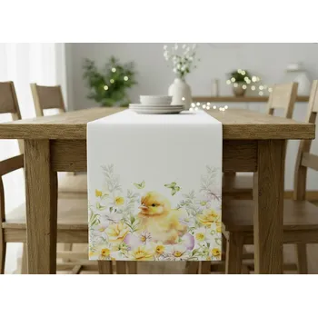 ubrus Dekorační ubrus - běhoun na stůl VELIKONOČNÍ KUŘÁTKO 38x140 cm Mybesthome