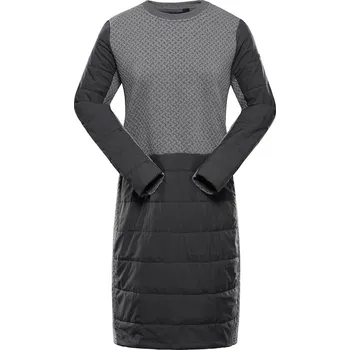 Dámské šaty ALPINE PRO Dámské zateplené šaty OLWA 2XL ŠEDÁ