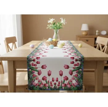 ubrus Vzorovaný ubrus - běhoun na stůl TULIPÁNY III. 40x140 cm Mybesthome
