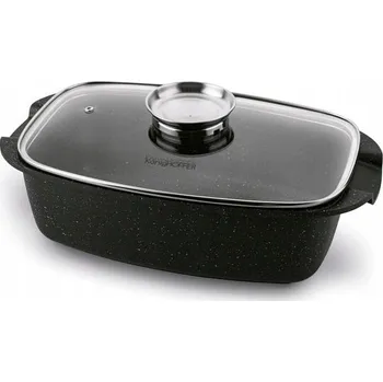 Dóza na potraviny pekáč 39x22x10,5cm KönigHOFFER, víko sklo, IND., keram.povrch