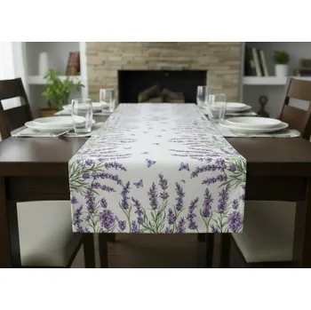 ubrus Vzorovaný ubrus - běhoun na stůl LAVENDA 50x100 cm Mybesthome