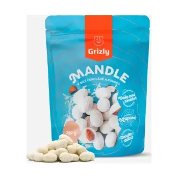 Mandle v bílé čokoládě s kokosem 250 g