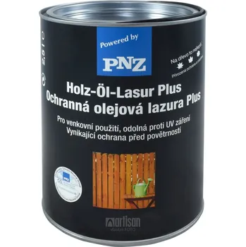 barva a nátěr na dřevo PNZ Ochranná olejová lazura Plus 2.5 l Zahradní zelená