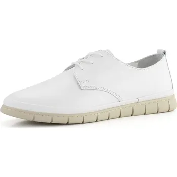 Dámské polobotky Looke hladké šněrovací polobotky Brucie White L0992_03 - 39 | P685488