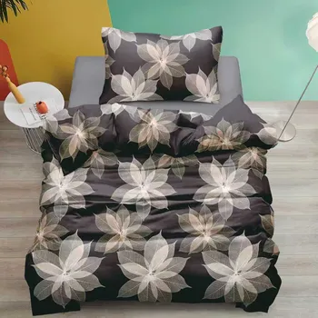 Povlečení Bavlněné povlečení Podzimní listí hnědé 140 x 200, 70 x 90 cm