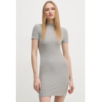 Dámské šaty Šaty Calvin Klein Jeans šedá barva, mini, J20J224832 90X, vel. S