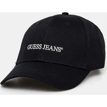 Čepice Bavlněná baseballová čepice Guess Jeans tmavomodrá barva, s aplikací, M4BZ26 WF8V1 M4BZ26.WF8V1 59X, vel. ONE SIZE