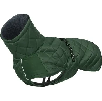 Obleček pro psa Dogvelvet -hřejivá vesta s vysokým límcem Barva: Lesní zelená, Délka zad (cm): 60 cm