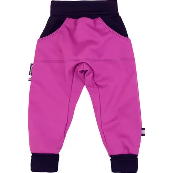 fialové rostoucí softshellové kalhoty - 1-3 roky