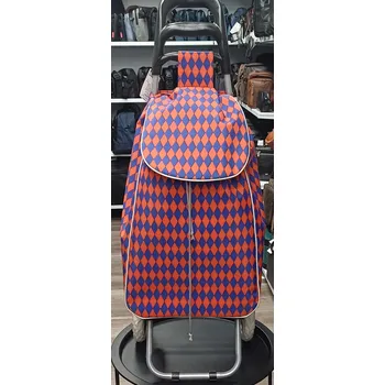 Cestovní taška Luka bags Nákupní taška na kolečkách 4823 velká - káro