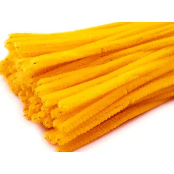 Věnec Chlupaté drátky na tvoření Ø6 mm délka cca 30 cm Varianta: 32 (A031) oranžovožlutá, Balení: 20 ks