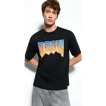 Oblečení a móda Tričko s&nbsp;potiskem Doom - S - House - černá - 205HW-99X