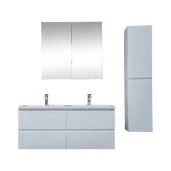 Koupelnový nábytek SAT Koupelnová skříňka s umyvadlem SAT B-Way 119x50x45 cm bílá lesk KSETBWAY20 KSETBWAY20