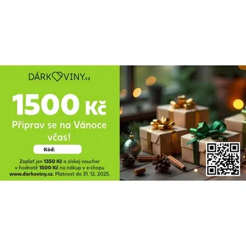 Dárkový potravinový koš Voucher 1500Kč Připrav se na Vánoce včas